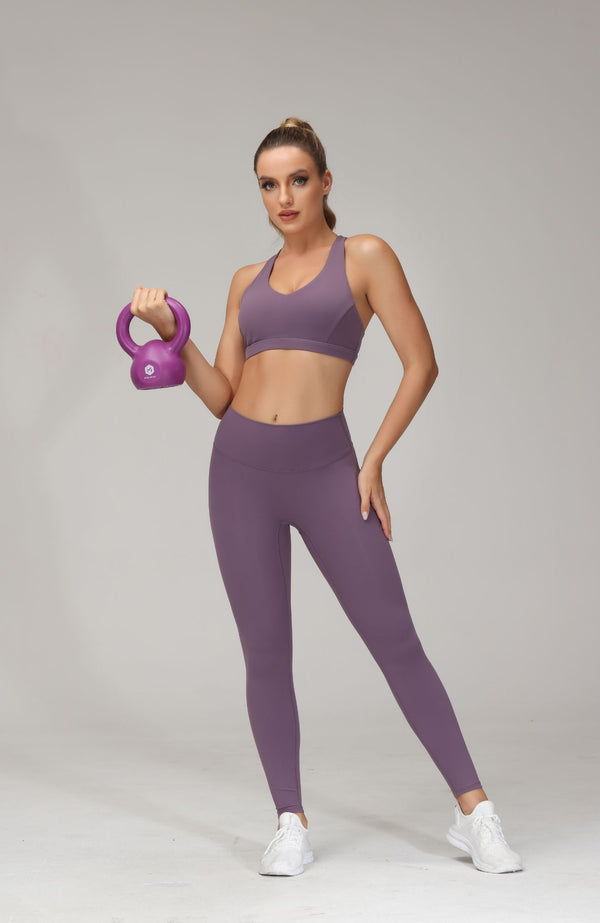 Veronica Sustainable Sports Bra in Mauve Purple
