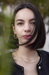 Lime Jewelry - Beaded Hoops Earrings