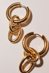 Lime Jewelry - Double Hoop Dangling Earrings