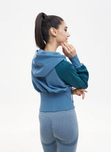 LIT - Rebounce Corset Jacket in Blue and Turquoise