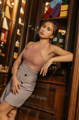 BYO ACTIVE - MAKE ME BLUSH SPORTS BRA IN DUSTY PINK