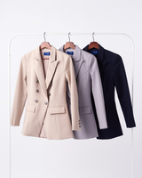 TIANA - Kyrah Double-Breasted Blazer in Beige
