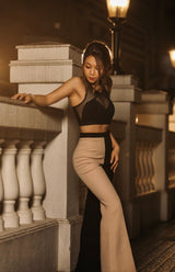 Silhouette - Willow Color Block Pants in Black and Beige