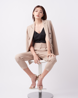 TIANA - Kyrah Double-Breasted Blazer in Beige