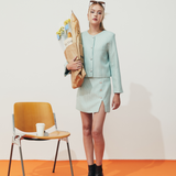 TIANA - Coco Tweed Skirt in Mint Green