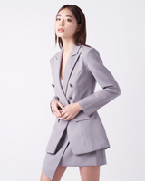 TIANA - Kyrah Double-Breasted Blazer in Grey