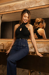 Silhouette - Gabriel Flare Pants in Blue