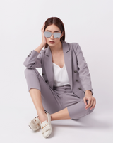 TIANA - Kyrah Double-Breasted Blazer in Grey