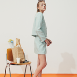 TIANA - Coco Tweed Skirt in Mint Green