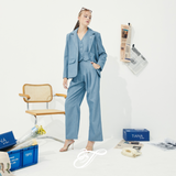 TIANA - Chique Suit Vest in Blue