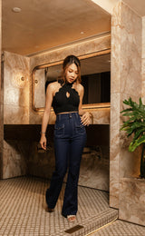 Silhouette - Gabriel Flare Pants in Blue