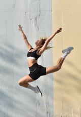 BYO ACTIVE - BEAR ESSENTIAL BIKER SHORTS IN BLACK & WHITE