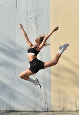 BYO ACTIVE - BEAR ESSENTIALS BRA WITH TWIST TIE BACK IN BLACK & WHITE