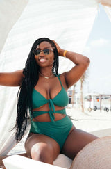 Salt & Sunscreen - Eko One-Piece Swimsuit in Green