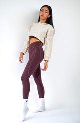 Metanoia - Bare Sensations Leggings in Burgundy