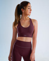 Metanoia - Bare Sensations Sports Bra in Burgundy