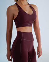 Metanoia - Bare Sensations Sports Bra in Burgundy