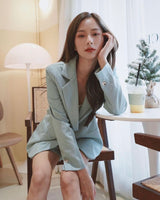 TIANA - WENDY BLAZER AND SHORTS SET IN LIGHT BLUE