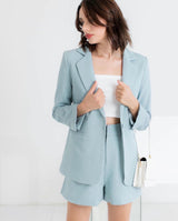 TIANA - WENDY BLAZER AND SHORTS SET IN LIGHT BLUE