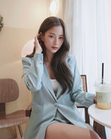 TIANA - WENDY BLAZER AND SHORTS SET IN LIGHT BLUE