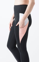 BYO ACTIVE - CORAL ME MAYBE LEGGINGS IN BLACK & CAROL