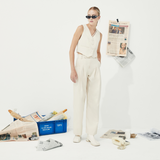 TIANA - Chique Suit Vest in Beige