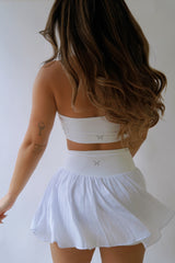 Metanoia - Super Bloom Flowy Tennis Skort with Pocket in White