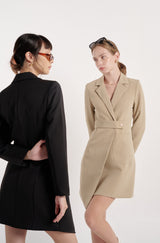 TIANA - STELLA BLAZER DRESS IN BEIGE