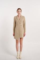 TIANA - STELLA BLAZER DRESS IN BEIGE