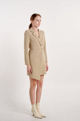 TIANA - STELLA BLAZER DRESS IN BEIGE