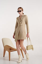 TIANA - STELLA BLAZER DRESS IN BEIGE