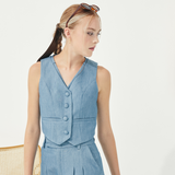 TIANA - Chique Suit Vest in Blue