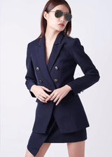 TIANA - Kyrah Double-Breasted Blazer in Navy