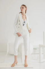 TIANA - Kyrah Double-Breasted Blazer in White