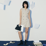 TIANA - Mademoiselle Sleeveless Blazer Dress in Beige