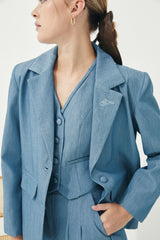 TIANA - CHIQUE BLAZER in Demin