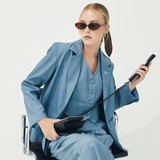 TIANA - Chique Suit Vest in Blue