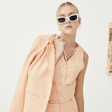 TIANA - Chique Suit Vest in Coral