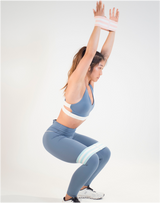 BYO ACTIVE - YEUNG NO MORE CRISS-CROSS BRA IN STONE BLUE & WHITE