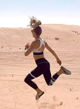 BYO ACTIVE - OARSOME CROP TOP IN NAVY & WHITE