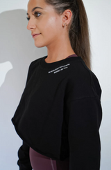 Metanoia - Fearless Crop Sweatshirt in Black