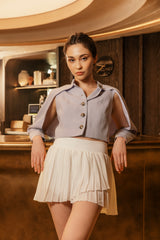 Wiskii - Pleated Skort in White