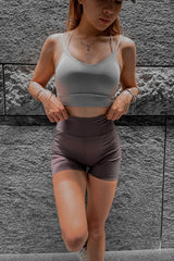 Tag Zero - Timeless Longline Sports Bra in Light Grey