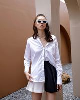 Silhouette - Nello Color Block Shorts in Black and White