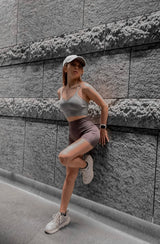 Tag Zero - Razor High Rise Biker Shorts in Charcoal Grey