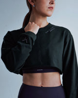 Metanoia - Fearless Crop Sweatshirt in Black