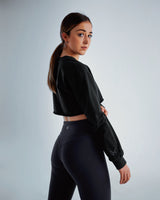 Metanoia - Fearless Crop Sweatshirt in Black