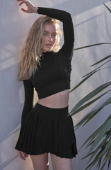 WISKII - Pleated Skort in Black