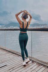 Tag Zero - High Waist Pocket Leggings in Turquoise