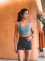 Tag Zero - Essential Thick Strap Sports Bra in Grey